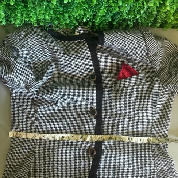 Vintage Karen Ellis Petites 80's Black & White Houndstooth Suit Jacket Size 10 - Picture 11 of 12
